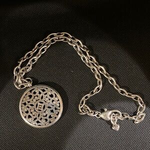 Brighton  Silver Plated Chain Necklace with Ornate Pendant